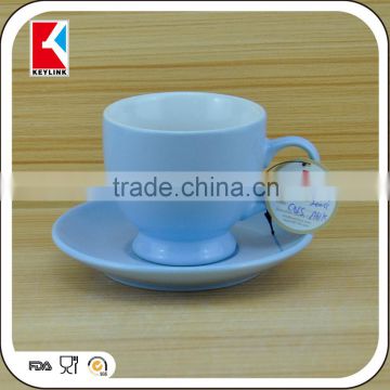 best selling products solid color unique shape coffee ceramic tea cup and saucer