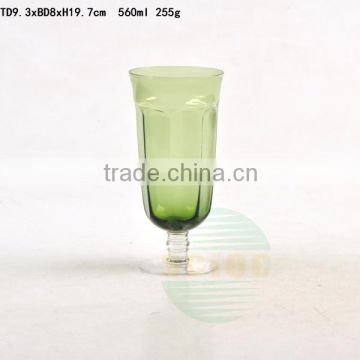 hot-selling unique glass goblet with different colors