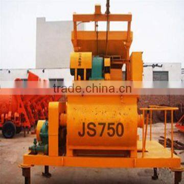 Block making plant using JS750 Twin shaft Electric cement concrete mixer manufacture