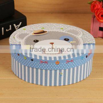 Handmade rigid paper packaging round hat boxes