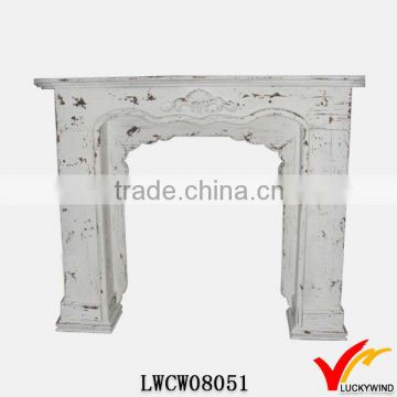 high quality decorative home shabby white superior wood burning fireplace