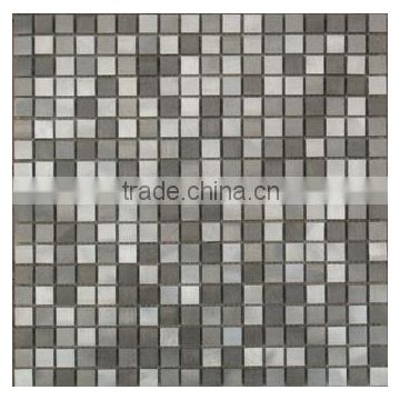 stone mix metal mosaic tiles, art mosaic tile, bathroom design mosaics(PMBL067)