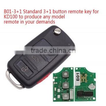 B01-3+1 Standard 3+1 button remote key for KD100 to produce any model remote in your demands