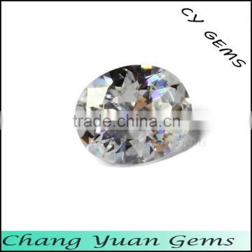 5x3mm Oval Shape White color loose cz stone