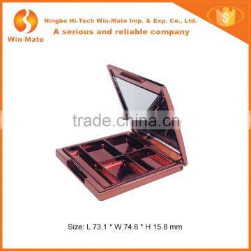 Electroplating Rose RED High Quality 4 C With Mirror Empty Makeup Powder Container