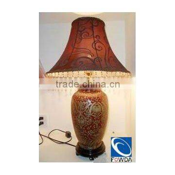 FOWDA anti- ancient porcelain table lamp living room bedroom bedside table lamp