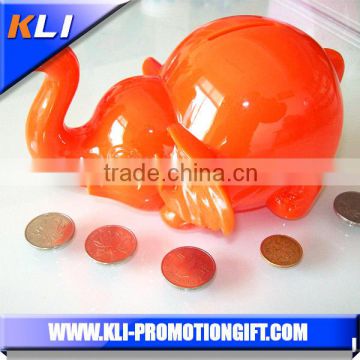 Personalized hot sale plastic money box shape elephant piggy bank
