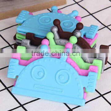 Robot Teether Make From Food Grade Use for Baby Bib Assemble