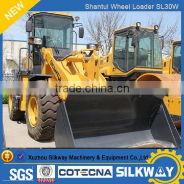 2017 China famous 3ton wheel loader SHANTUI brand SL30W with cheap price