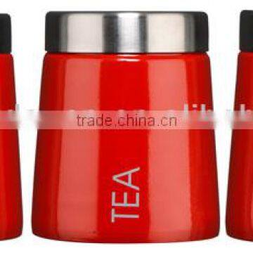 stainless steel lip set 3 pcs Tea Coffee Sugar Canisters