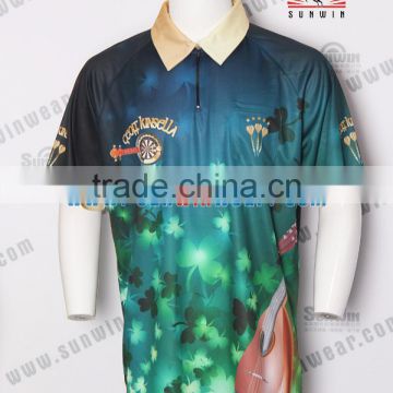 custom dart shirts with pocket sublimation dart jersey / dart cloth