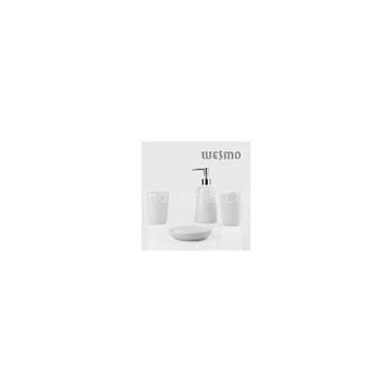 WBP0276A 4 Piece White Polyresin Bathroom Accessories Set
