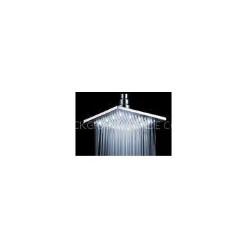 Large Square Ceiling Ball Joint Rain Shower Head With White Led Light