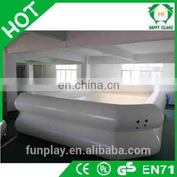 HI Custom Two Layer Cubic White Colored Giant Commercial Outdoor Inflatable Pool for Water Walking Ball,Hand Boat,Bumper Boat