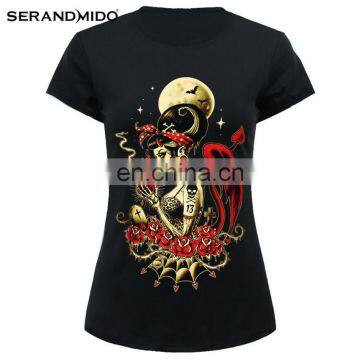 Newest top sale slim fit women 3D printing t shirt