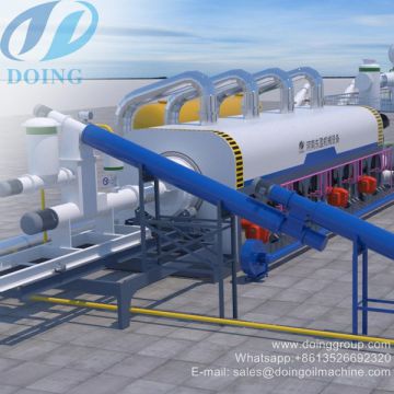 100% security semi continuous type tyre pyrolysis plant with less labor cost