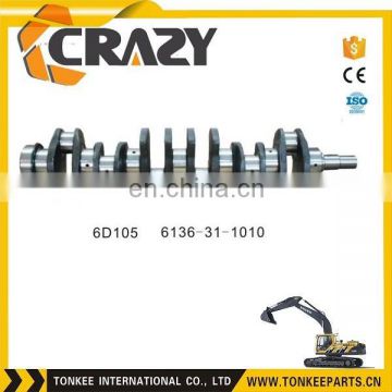 6136-31-1010 6D105 crankshaft for PC200-3,excavator spare parts,PC200-3 engine crankshaft