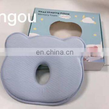 Baby Head Shaping Pillow with 100% Cotton Breathable and Memory Foam Preventing and Correcting Flat Head baby foam pillow