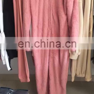 New Autumn/winter women's plus velvet and thick wool jumpsuit and hooded pajamas