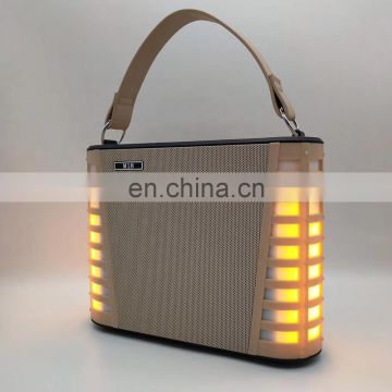 LED Light Metal Handbag Portable Outdoor Bluetooth Speaker