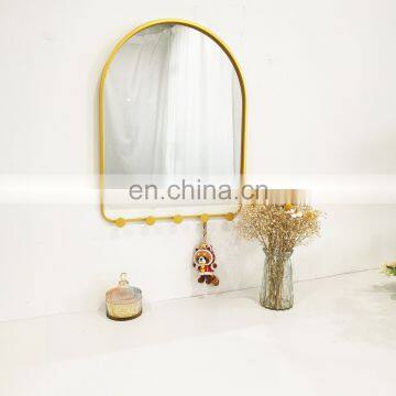 Home decorative Arch shaped wall decorative mirrors with hooks