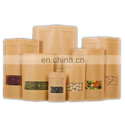 Best Selling Kraft Paper Bag With Clear Window Factory Supply Paper Bags Kraft Paper Pouch Bag