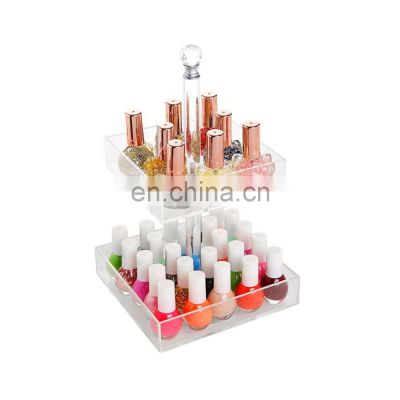 wholesale counter 2 shelf tray custom acrylic opi nail polish display rack