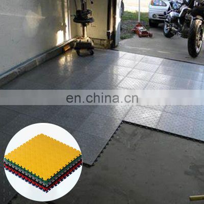 CH Popular Products Anti-Slip Oil Resistant Multicolor Removeable Plastic 40*40*0.6cm Interlocking Garage Floor Tiles