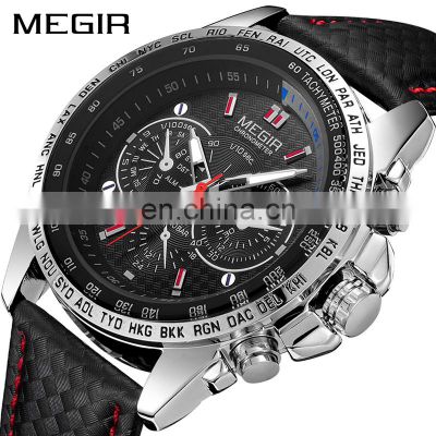 Megir ML2010 Designer Brand Logo Men Quartz Wrist Watches OEM Waterproof Sport Custom Watch Manufacturer