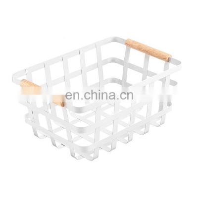 multi purpose living room white square home organizer metal wire laundry clothes storage basket wardrobe holders containers
