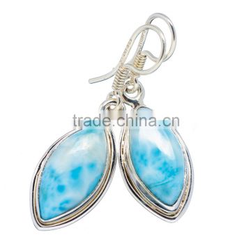 larimar EARRING ,925 sterling silver jewelry wholesale,WHOLESALE SILVER JEWELRY,SILVER EXPORTER,SILVER JEWELRY FROM INDIA