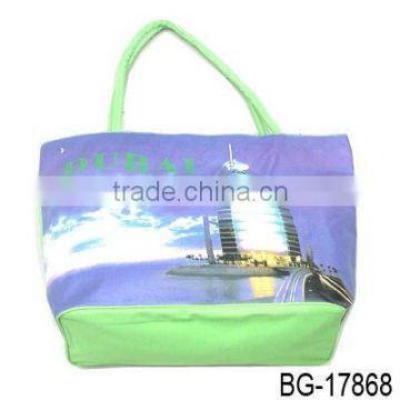 trendy large capacity zipper beach bag