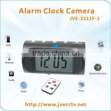 alarm clock camera JVE-3311F-1 digital video recorder remote control camera