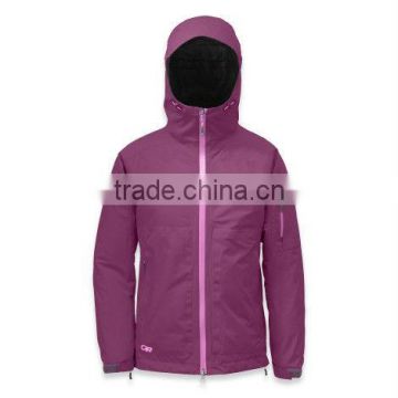 Purple woman softshell jacket for outdoor