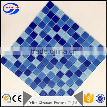 blue color-gradation glass mosaic