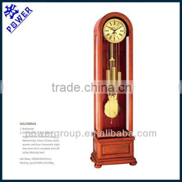 Round shape grandfather clock Golden clock face and solid wood German made Hermle movement Competitive price MG2380MA