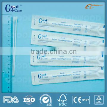 sterile cotton swabs with wooden stick