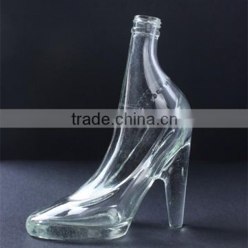 170ml high heels shaped glass pocket wine bottle/creative wine bottle