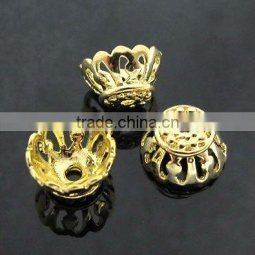 10mm big brass flower bead end caps, jewelry findings
