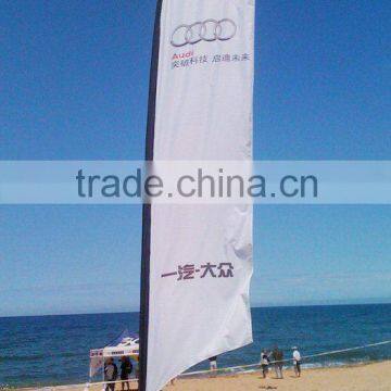 beach flag with car wheel base/foldable tyre base