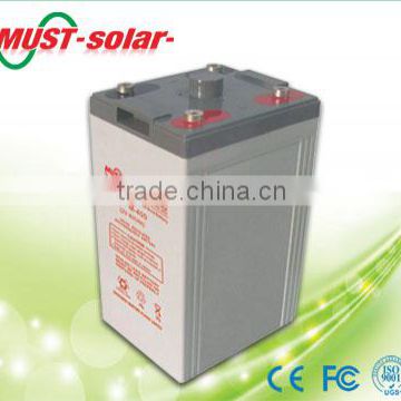 <MUST Solar>battery 2V 300AH solar battery for power system