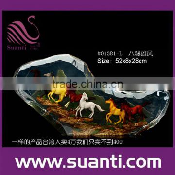 Crystal Horses polyresin statue