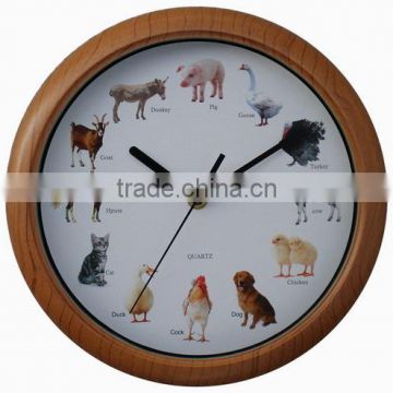 Cason quartz clocks animal design musical wall clock