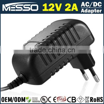 12V 2A Power Adapter 12V AC DC Adapter 24W Switching Power Supply 100V-240V