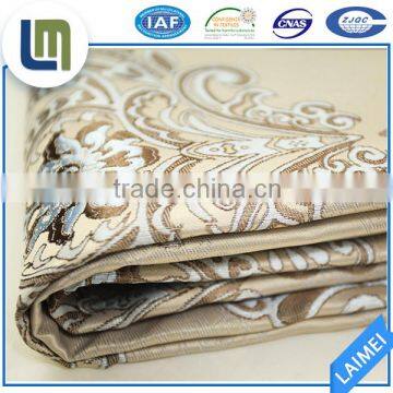 China top sale jacquard 100% polyester printed satin bedding fabric