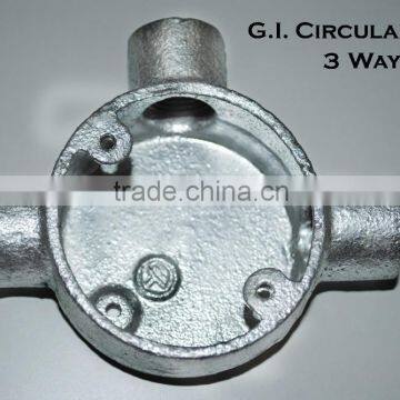 GI Junction Box - Three Way Tee