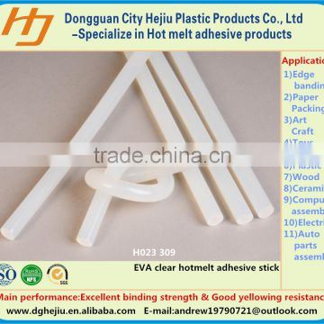 White transparent Ethylene Vinyl Acetate(EVA) resin based Strong adhesion and yellowing resistance hot melt adhesive glue stick