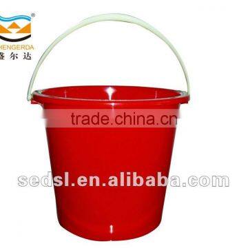 11L Red plastic bucket without lid