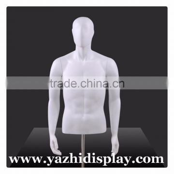 Strong Male manenquin torso body forms metal base wiindow display with head