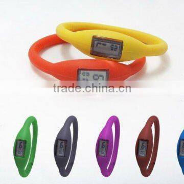 Silicone wristband watch